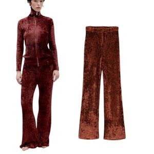 NWT Aya Muse Chenille Cyro Pant in Rust Size S